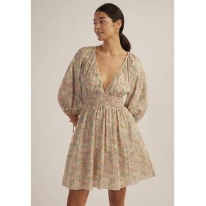 Shoshanna Multicolored 3/4 Sleeve Geometric Print Mini Dress Size Small NWT New